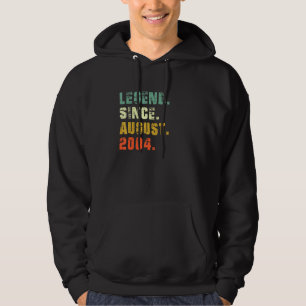 18 Year Old 18th Birthday Legend Since August 200 Hoodie