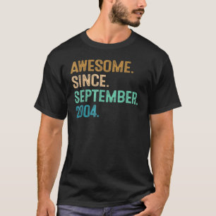 18 Year Old  Awesome Since September 2004 18th Bir T-Shirt