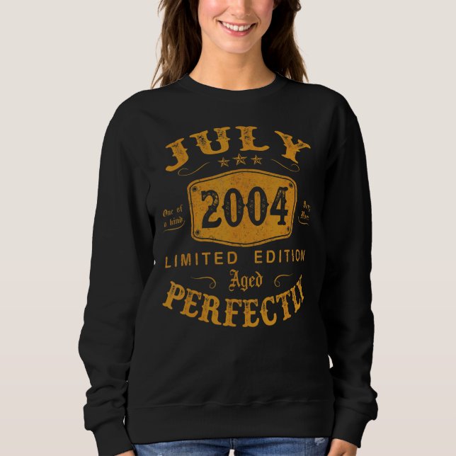 18 Year Old  July 2004  18th Birthday Sweatshirt (Front)