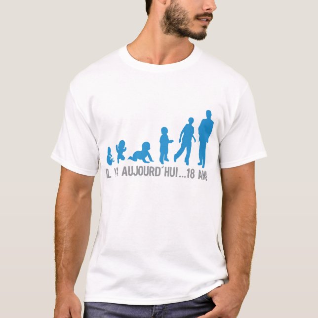18 years anniversary evolution man today T-Shirt (Front)