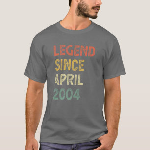 18 Years Legend Since April 2004 18Th Birthday Boy T-Shirt