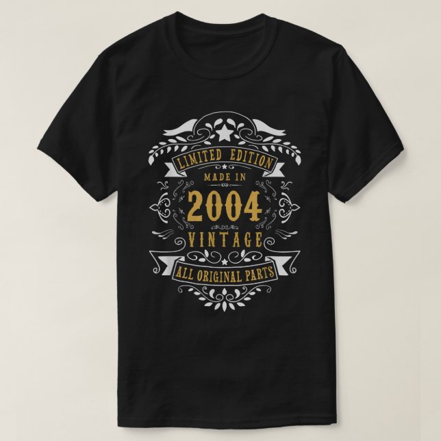 18 Years Old 18th Birthday Made Born in 2004 Boys  T-Shirt (Design Front)