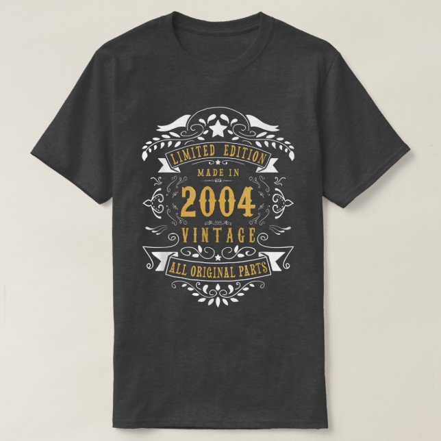 18 Years Old 18th Birthday Made Born in 2004 Boys  T-Shirt (Design Front)