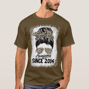 18 Years Old Awesome Since 2004 Leopard 18th Birth T-Shirt