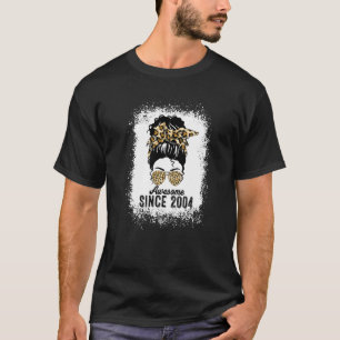 18 Years Old Awesome Since 2004 Leopard 18th Birth T-Shirt