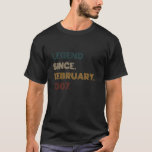 18 Years Old Legend Since February 2007 18th Birth T-Shirt<br><div class="desc">18 Years Old Legend Since February 2007 18th Birthday</div>