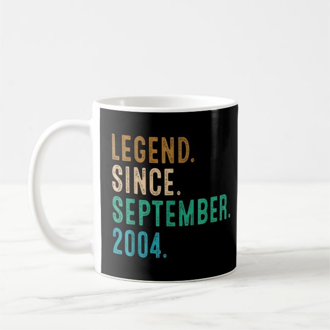 18 Years Old  Legend Since September 2004 18th Bir Coffee Mug (Left)