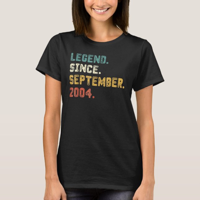 18 Years Old  Legend Since September 2004 18th Bir T-Shirt (Front)