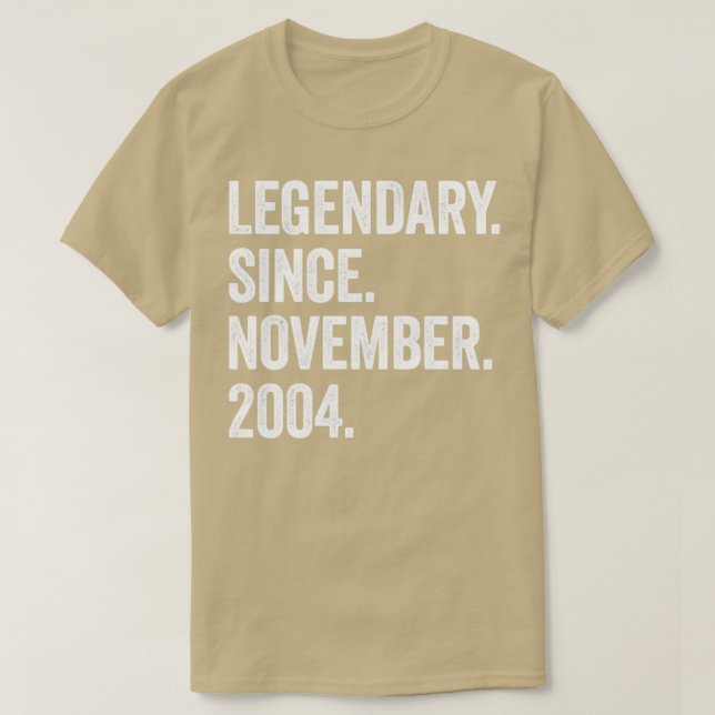 18 Years Old Legendary Since November 2004 18th Bi T-Shirt (Design Front)