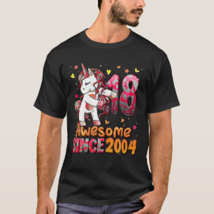 18 Years Old Unicorn Flossing 18Th Birthday Girl U T-Shirt