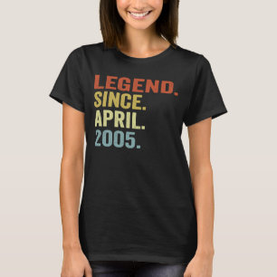 18 Years Old Vintage April 2005  18th Birthday  1 T-Shirt