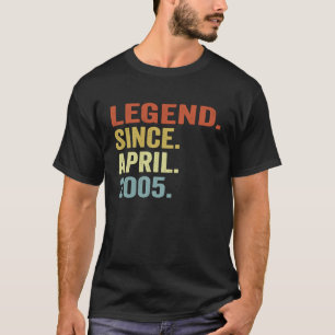18 Years Old Vintage April 2005  18th Birthday  1 T-Shirt