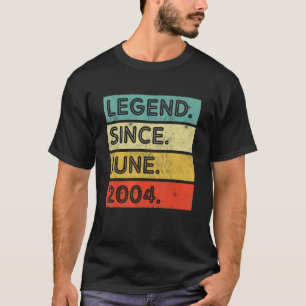 18 Years Old Vintage Legend Since June 2004 18th B T-Shirt
