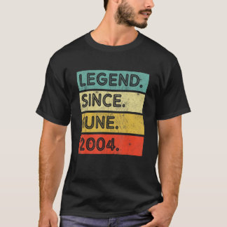 18 Years Old Vintage Legend Since June 2004 18th B T-Shirt