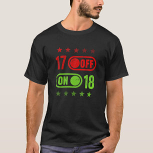 18 Years On Switch 18Th Birthday Funny Anniversary T-Shirt