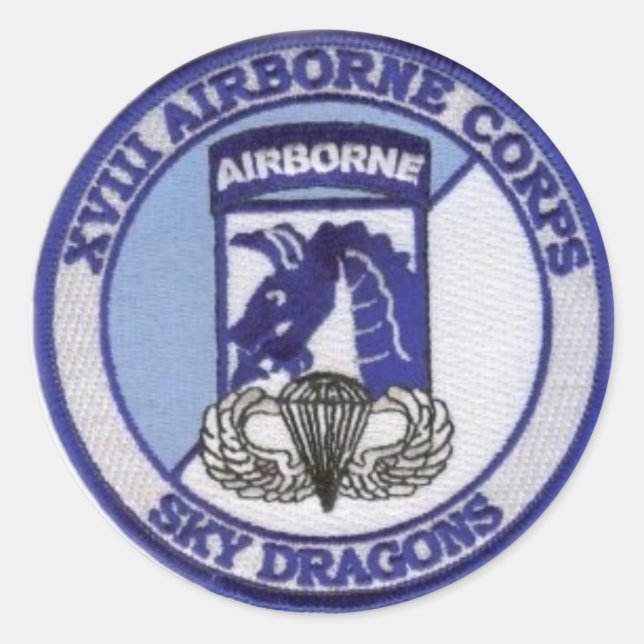 18th  Airborne Classic Round Sticker (Front)