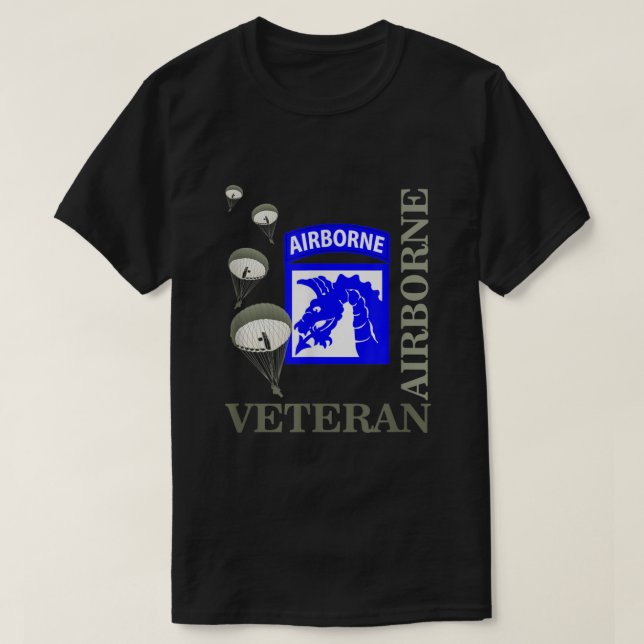 18th Airborne Corps Veteran Paratrooper Veterans D T-Shirt (Design Front)