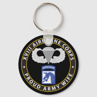 18th Airborne Wife Key Ring