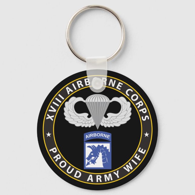 18th Airborne Wife Key Ring (Front)
