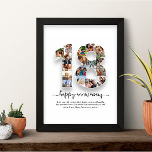 18th Anniversary Photo Collage Poster