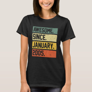 18th Birthday 18 Year Old Awesome Since January 2 T-Shirt