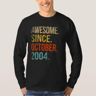 18th Birthday 18 Year Old Awesome Since October 2 T-Shirt