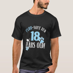 18th Birthday 18 Years Old Cat Mum Cat Lover T-Shirt