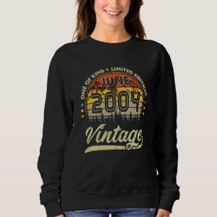 18th Birthday 18 Years Old Retro Born In June 200 Sweatshirt