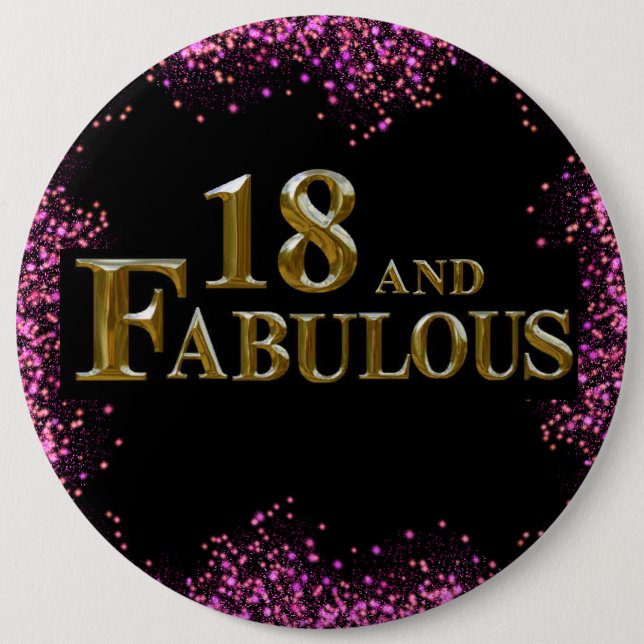 18th Birthday  6 Cm Round Badge (Front)