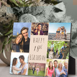 18th Birthday 7 Photo Collage Neutral Beige Brown<br><div class="desc">Say Happy 18th Birthday with a personalised photo plaque. The photo template is set up for you to add 7 of your favourite photos which are displayed in a photo collage around the birthday greeting. The wording simply reads "Happy 18th Birthday" in casual typography. "18th" is actually editable if you...</div>