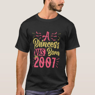 18th Birthday A PRINCESS WAS BORN 2007 18 Years Gi T-Shirt
