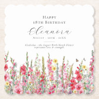18th Birthday August Birth Month Flower Custom