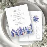 18th Birthday Blue Larkspur July Birth Flower Invitation Postcard<br><div class="desc">Create a beautiful summer birthday theme for your July celebration around July's Birth Flower - Blue Larkspur. Larkspur is also known as Delphinium.</div>