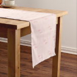 18th birthday blush pink rose gold hello eighteen short table runner<br><div class="desc">Elegant and modern for a 18th birthday party. Girly rose gold background and a blush pink text written with a trendy hand-lettered style script: hello eighteen. With dots as decor. You can change the background colour to match your theme. Click "Edit design" and then "Edit" background colour" on your left....</div>