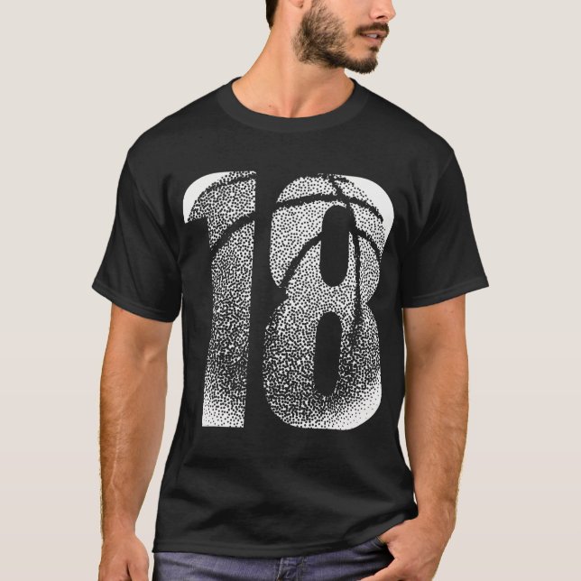 18Th Birthday Boy Basketball Player Basketball 18  T-Shirt (Front)