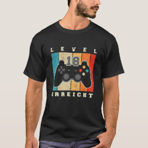 18Th Birthday Boy Girl Gamer Level 18 Reached T-Shirt