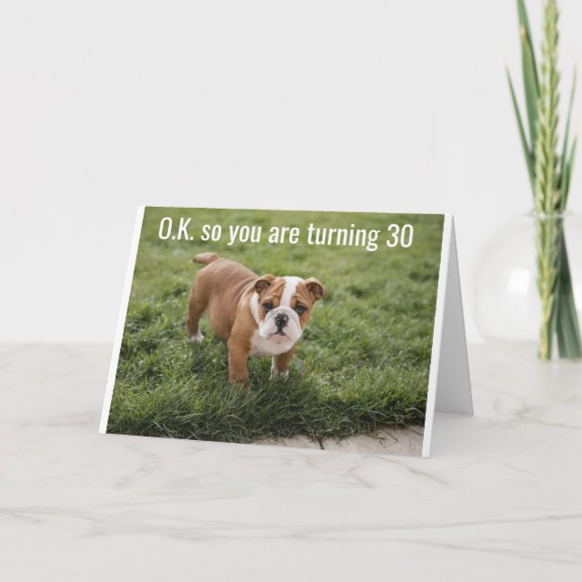 **18th BIRTHDAY** BULLDOG IS A COMEDIAN  Card (Front)