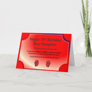 18th Birthday Card for a Daughter