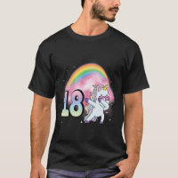 18Th Birthday Dabbing Party Unicorn Girl 18 Year O