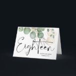 18th Birthday Eighteen Happy Birthday for Him Her Card<br><div class="desc">This cute Birthday Card,  is a fun way to celebrate the birthday of one of your favorite people!
This card can be customized with the birthday boy or girls name.</div>