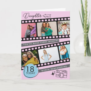 18th Birthday Film Strip Photo Keepsake Daughter C Card