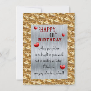 18th birthday Flat Greeting Card