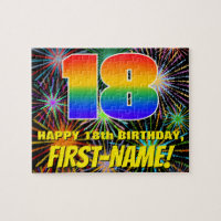 18th Birthday: Fun, Colourful Celebratory Firework
