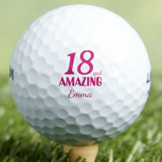 18th Birthday Gift for Her - 18 and Amazing Golf Balls