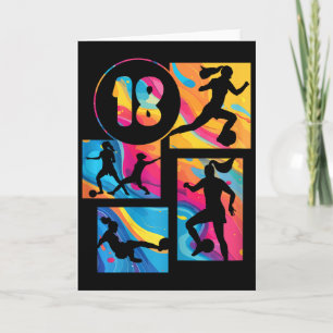 18th Birthday Girl Soccer Player Footll 18 Years O Card