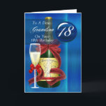 18th Birthday Grandson Modern Card<br><div class="desc">18th Birthday Grandson Modern</div>