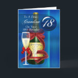 18th Birthday Grandson Modern Card<br><div class="desc">18th Birthday Grandson Modern</div>
