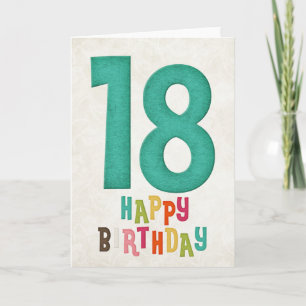 18th Birthday Happy Birthday Card Design