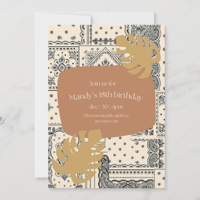 18th birthday invitation (Front)