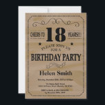 18th Birthday Invitation Rustic Wood<br><div class="desc">18th Birthday Invitation. Typography. Cheers to 18 years. Adult Birthday. Rustic Wood Background. Male Men or Women Birthday. Kids Boy or Girl Lady Teen Teenage Bday Invite. 13th 15th 16th 18th 20th 21st 30th 40th 50th 60th 70th 80th 90th 100th. Any Age. For further customisation, please click the "Customise it"...</div>